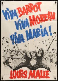 5c307 VIVA MARIA teaser German 1966 Louis Malle, sexiest French babes Brigitte Bardot & Jeanne Moreau!