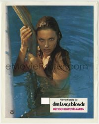 5c394 LUCKY PIERRE German LC 1974 La Moutarde me monte au nez, Jane Birkin completely naked in pool!