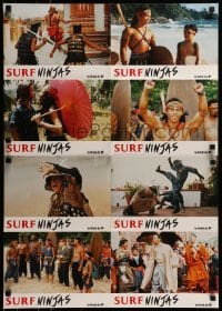 5c182 SURF NINJAS German LC poster 1993 Leslie Nielsen, Rob Schneider, wacky surfing images!