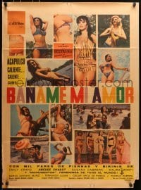 5c051 BANAME MI AMOR Mexican poster 1968 Emily Cranz, Amedee Chabot, lots of pictures of sexy girls