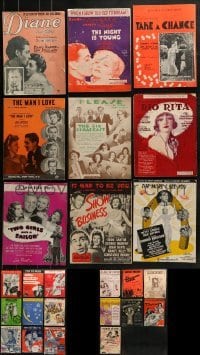 5d283 LOT OF 25 SHEET MUSIC 1920s-1940s great songs from a variety of different movies!