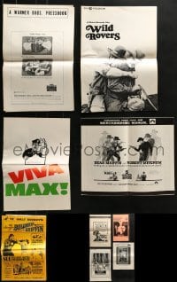 5d266 LOT OF 9 UNCUT PRESSBOOKS 1960s-1970s advertising for a variety of different movies!