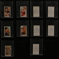 5d395 LOT OF 5 FILM PARTNERS ENGLISH CIGARETTE CARDS 1930s color portraits of romantic leads!