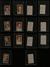 5d394 LOT OF 7 MY FAVOURITE PART ENGLISH CIGARETTE CARDS 1930s color portraits of female stars!