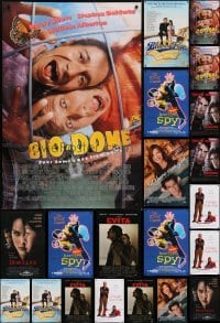 5d503 LOT OF 24 UNFOLDED MOSTLY DOUBLE-SIDED 27X40 ONE-SHEETS WITH 3 OF EACH 1990s cool!