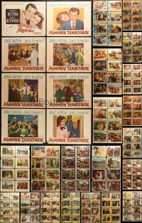 5d162 LOT OF 168 LOBBY CARDS 1940s-1960s complete sets of cards from a variety of movies!