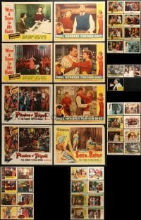 5d189 LOT OF 43 LOBBY CARDS 1940s-1970s incomplete sets from a variety of different movies!