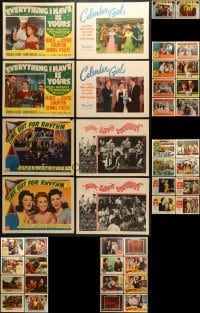 5d190 LOT OF 42 LOBBY CARDS 1940s-1960s incomplete sets from a variety of different movies!