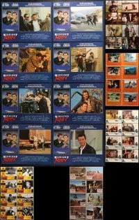 5d187 LOT OF 48 LOBBY CARDS 1960s-1980s complete sets from a variety of different movies!
