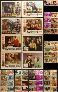 5d175 LOT OF 82 COWBOY WESTERN LOBBY CARDS 1940s-1960s incomplete sets from a variety of movies!