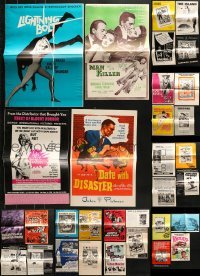 5d242 LOT OF 47 UNCUT PRESSBOOKS 1950s-1970s advertising for a variety of different movies!