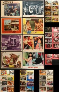 5d186 LOT OF 51 LOBBY CARDS 1940s-1960s incomplete sets from a variety of different movies!