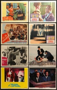 5d220 LOT OF 8 LOBBY CARDS 1950s-1970s great scenes from a variety of different movies!