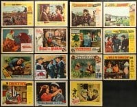 5d206 LOT OF 15 LOBBY CARDS FROM AUDIE MURPHY MOVIES 1950s-1960s great scenes from his movies!