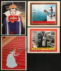 5d309 LOT OF 4 DISNEY REPRO PHOTOS AND STILLS MOUNTED TO LOBBY CARDS 1980s great movie images!