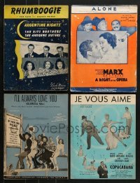 5d291 LOT OF 4 SHEET MUSIC FROM COMEDY GROUPS 1930s-1950s Marx Brothers, Ritz Brothers & more!