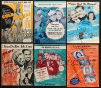 5d293 LOT OF 6 SHEET MUSIC 1930s-1940s Gold Diggers of 1937, Second Fiddle, The Fleet's In +more!