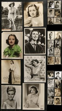 5d342 LOT OF 30 8X10 STILLS OF FEMALE PORTRAITS 1930s-1970s close up & full-length!