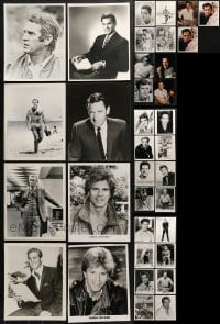 5d421 LOT OF 35 PORTRAIT 8X10 REPRO PHOTOS OF 1950S-80S MALE STARS 1980s Hollywood leading men!