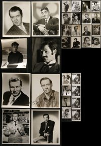 5d339 LOT OF 32 8X10 STILLS OF MALE PORTRAITS 1950s great images of leading & supporting actors!