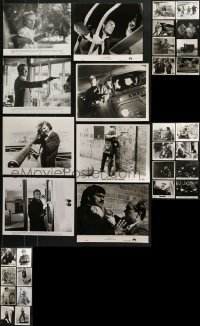 5d340 LOT OF 32 8X10 STILLS OF MALE ACTORS WITH GUNS 1960s-1980s scenes from a variety of movies!