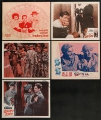 5d226 LOT OF 5 WARNER BROS. RE-RELEASE LOBBY CARDS R1950s from a variety of different movies!