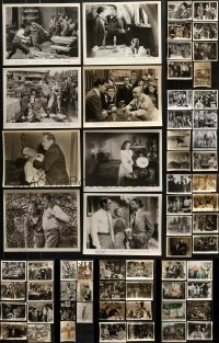 5d325 LOT OF 63 1930S-60S 8X10 STILLS 1930s-1960s great scenes from a variety of different movies!