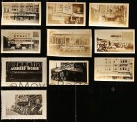 5d019 LOT OF 10 3X5 THEATER FRONT PHOTOS 1930s elaborate outdoor displays with posters & more!