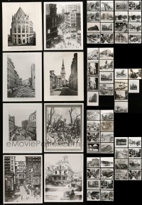 5d420 LOT OF 62 8X10 REPRO PHOTOS OF HISTORIC IMAGES OF BOSTON, MASSACHUSETTS 1980s landmarks!