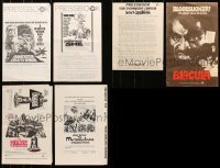 5d268 LOT OF 6 UNCUT HORROR/SCI-FI PRESSBOOKS 1960s-1970s advertising for scary movies!