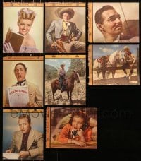 5d317 LOT OF 8 DIXIE ICE CREAM PREMIUMS 1940s great portraits of top stars with info on back!