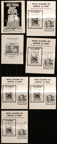 5d272 LOT OF 7 UNCUT PRESSBOOK SUPPLEMENTS 1960s-1980s advertising for a variety of different movies!