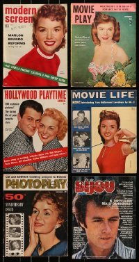 5d304 LOT OF 6 MOVIE MAGAZINES 1940s-1970s filled with great images & information!
