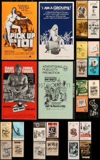 5d245 LOT OF 44 UNCUT PRESSBOOKS 1960s-1970s advertising for a variety of different movies!