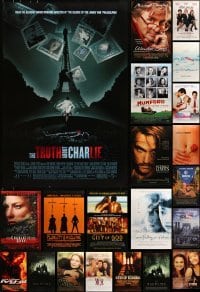 5d470 LOT OF 34 UNFOLDED MOSTLY DOUBLE-SIDED 27X40 ONE-SHEETS 1990s-2000s cool movie images!