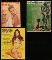 5d295 LOT OF 3 MAGAZINES 1960s filled with great images & information!