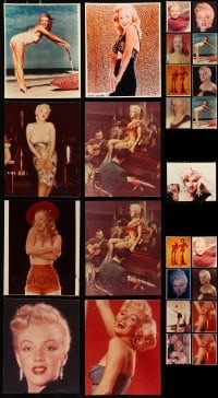 5d426 LOT OF 25 COLOR MARILYN MONROE 8X10 REPRO PHOTOS 1980s sexy images of the Hollywood legend!