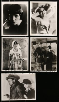 5d448 LOT OF 5 LOUISE BROOKS AND CLARA BOW 8X10 REPRO PHOTOS 1980s the beautiful silent stars!