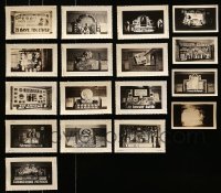5d023 LOT OF 17 3X5 LOBBY DISPLAY PHOTOS 1930s-1940s elaborate homemade advertising!