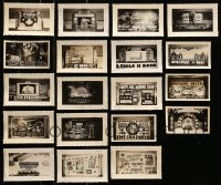 5d024 LOT OF 19 3X5 LOBBY DISPLAY PHOTOS 1930s-1940s elaborate homemade advertising!
