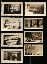 5d027 LOT OF 8 3X5 LOBBY DISPLAY PHOTOS 1930s cool elabroate homemade theater advertising!
