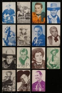 5d406 LOT OF 15 WESTERN ARCADE CARDS 1940s many great portraits of cowboy stars!