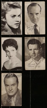 5d404 LOT OF 5 MOVIE STAR ARCADE CARDS 1950s-1960s Ann-Margret, Al Jolson, Bob Hope & more!