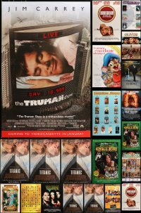 5d590 LOT OF 24 UNFOLDED VIDEO POSTERS 1990s-2000s a variety of great movie images!