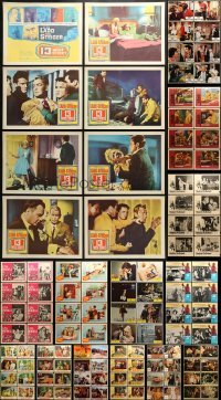 5d165 LOT OF 153 LOBBY CARDS 1960s-1970s complete sets of cards from a variety of movies!