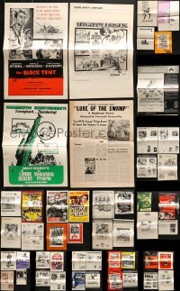 5d236 LOT OF 61 UNCUT PRESSBOOKS 1950s-1970s advertising for a variety of different movies!