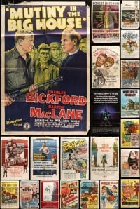 5d120 LOT OF 67 FOLDED ONE-SHEETS 1950s-1980s great images from a variety of different movies!
