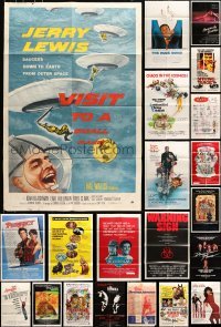 5d108 LOT OF 81 FOLDED ONE-SHEETS 1950s-1980s great images from a variety of different movies!