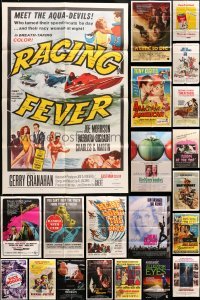 5d102 LOT OF 89 FOLDED ONE-SHEETS 1950s-1980s great images from a variety of different movies!
