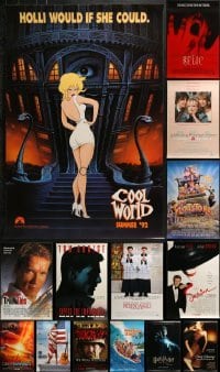 5d534 LOT OF 18 UNFOLDED MOSTLY SINGLE-SIDED 27X40 ONE-SHEETS 1980s-1990s cool movie images!